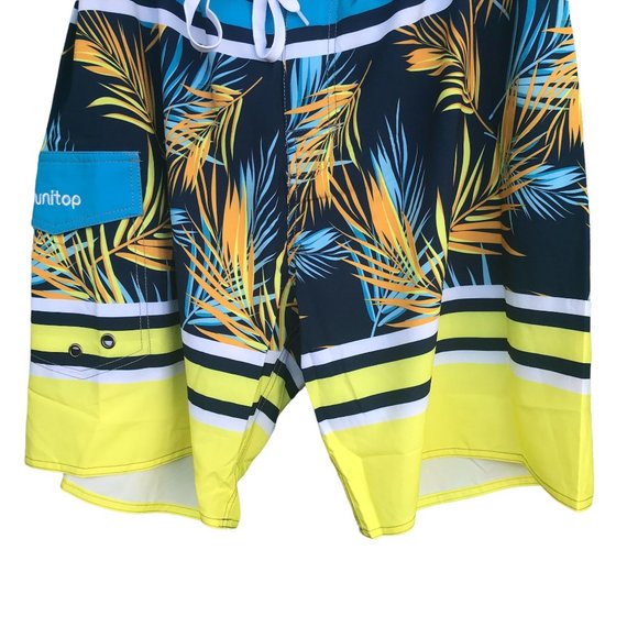 Unitop Mens Multicolor Hawaiian Holiday Bathing Board Trunks Beach Shorts Sz 40 - Picture 3 of 6